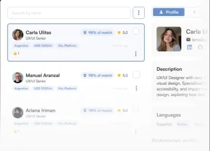 Structured hiring workspace
